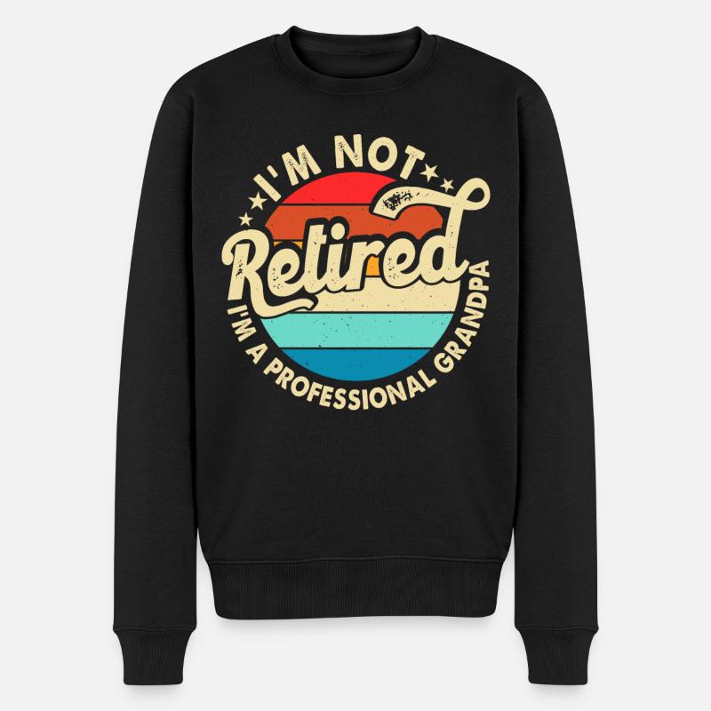 Grand-père retraité - Pull Premium bio Homme - noir