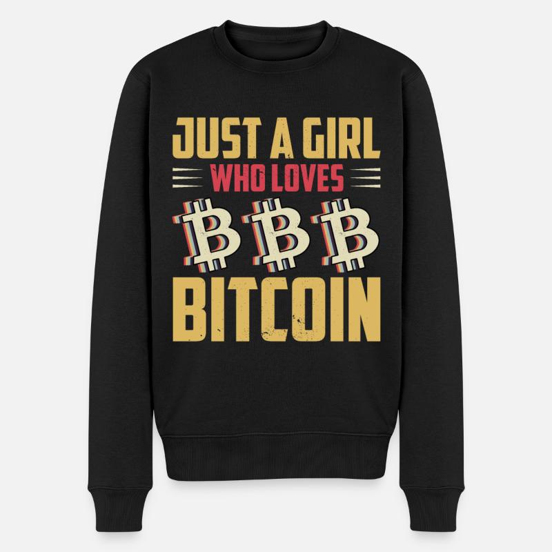 Bitcoin Crypto Crypto-monnaie - Pull Premium bio Homme - noir