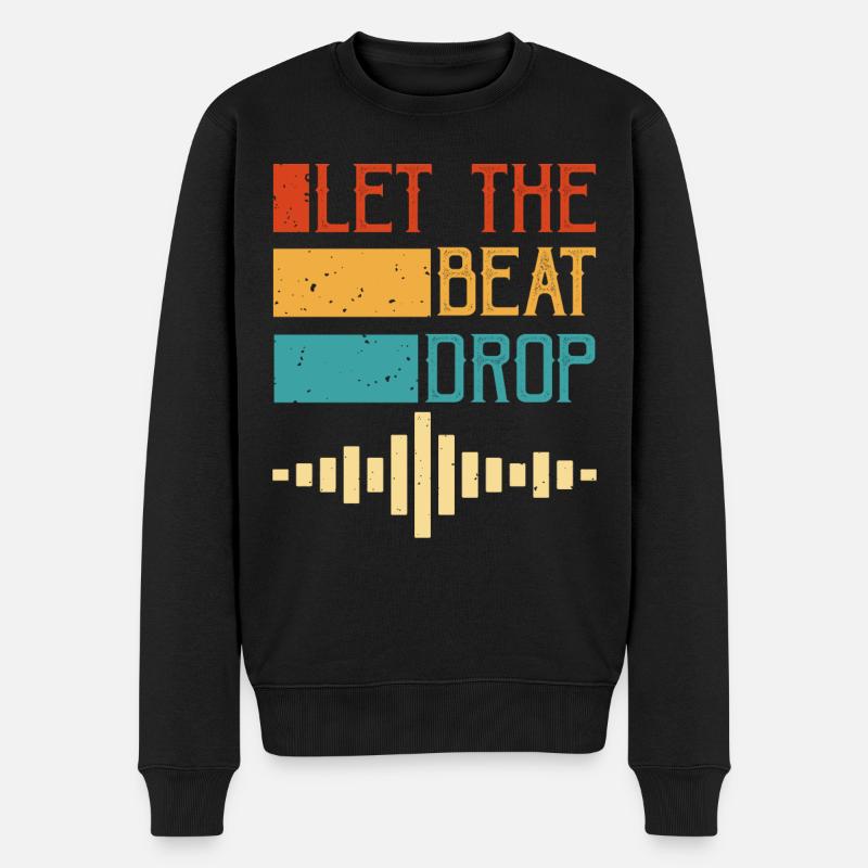 Dj - Männer Premium Bio Pullover - Schwarz