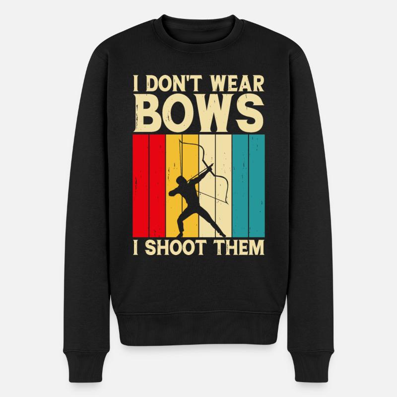 Bogenschütze Bogenschießen - Männer Premium Bio Pullover - Schwarz