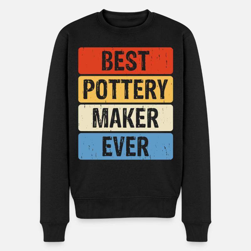 Töpfern Töpferei Töpfer - Männer Premium Bio Pullover - Schwarz