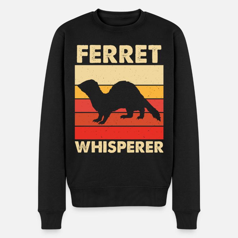 Frettchen - Männer Premium Bio Pullover - Schwarz