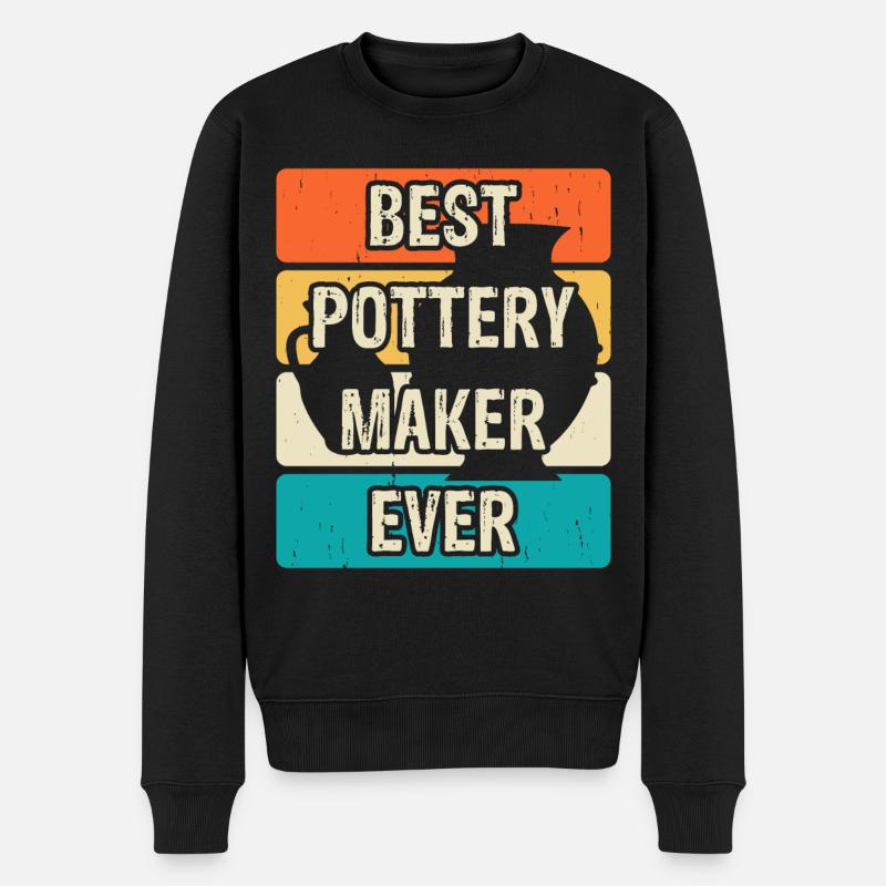 Töpfern Töpferei Töpfer - Männer Premium Bio Pullover - Schwarz