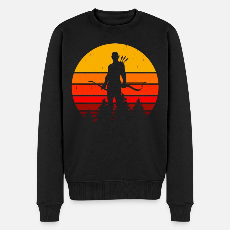 Archer Tir à l’arc - Pull Premium bio Homme - noir