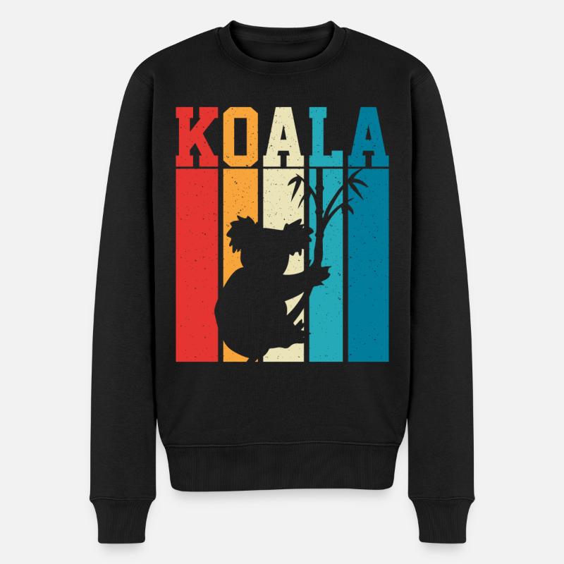 Koala - Männer Premium Bio Pullover - Schwarz