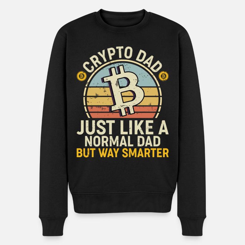 Bitcoin Krypto Kryptowährung - Männer Premium Bio Pullover - Schwarz