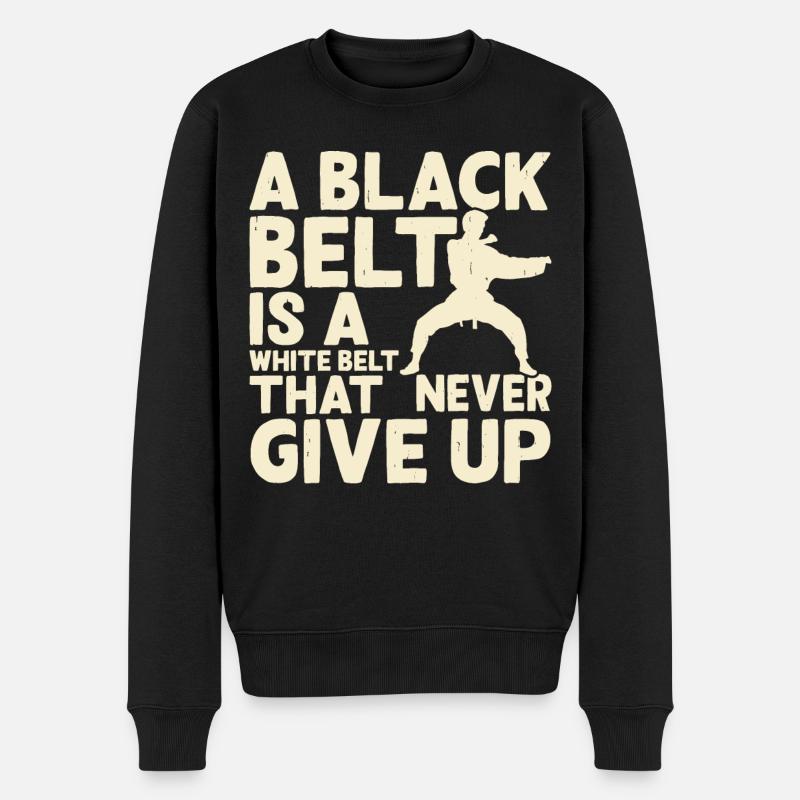 Karate - Männer Premium Bio Pullover - Schwarz