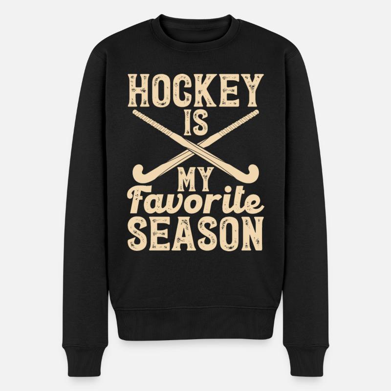 Eishockey - Männer Premium Bio Pullover - Schwarz