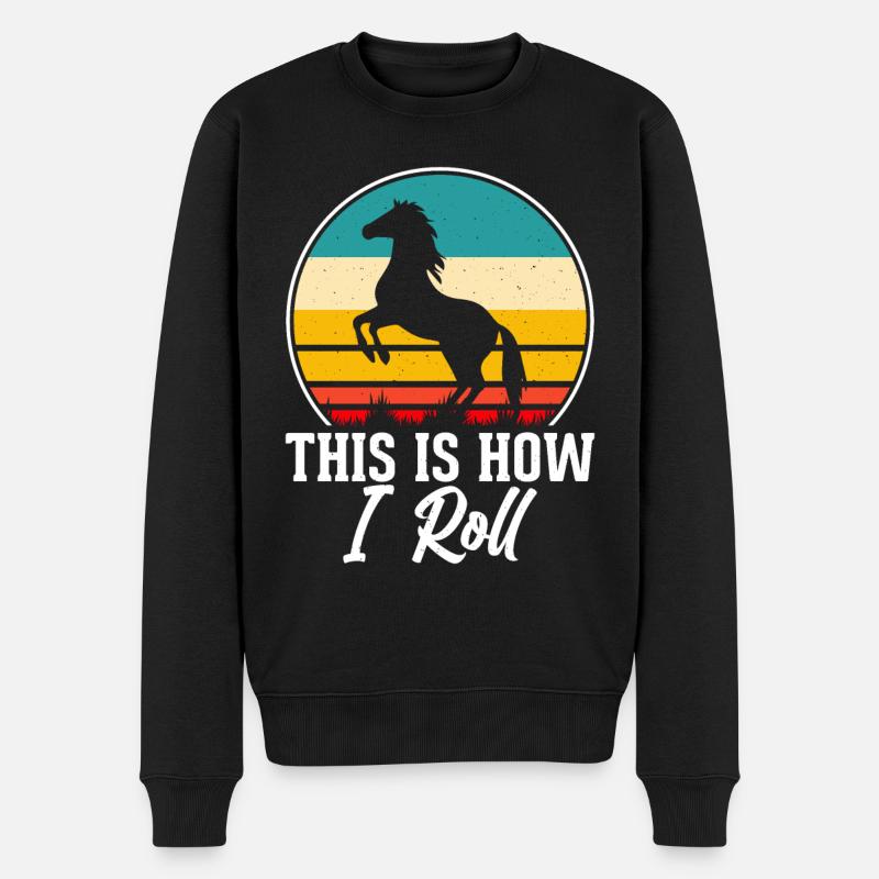 Équitation - Pull Premium bio Homme - noir