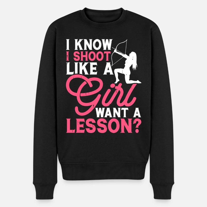 Archer Tir à l’arc - Pull Premium bio Homme - noir