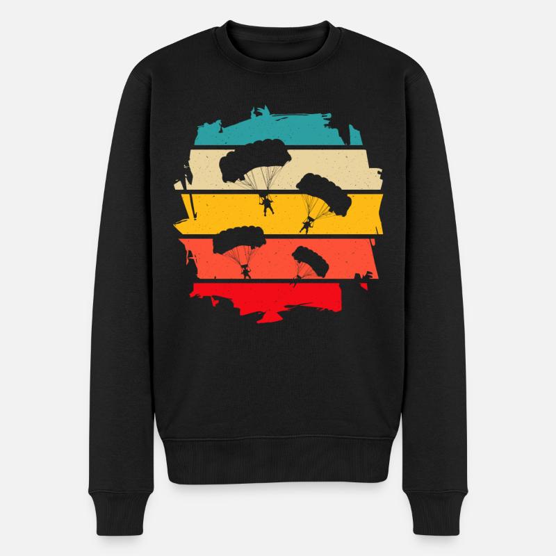 Fallschirmspringen - Männer Premium Bio Pullover - Schwarz