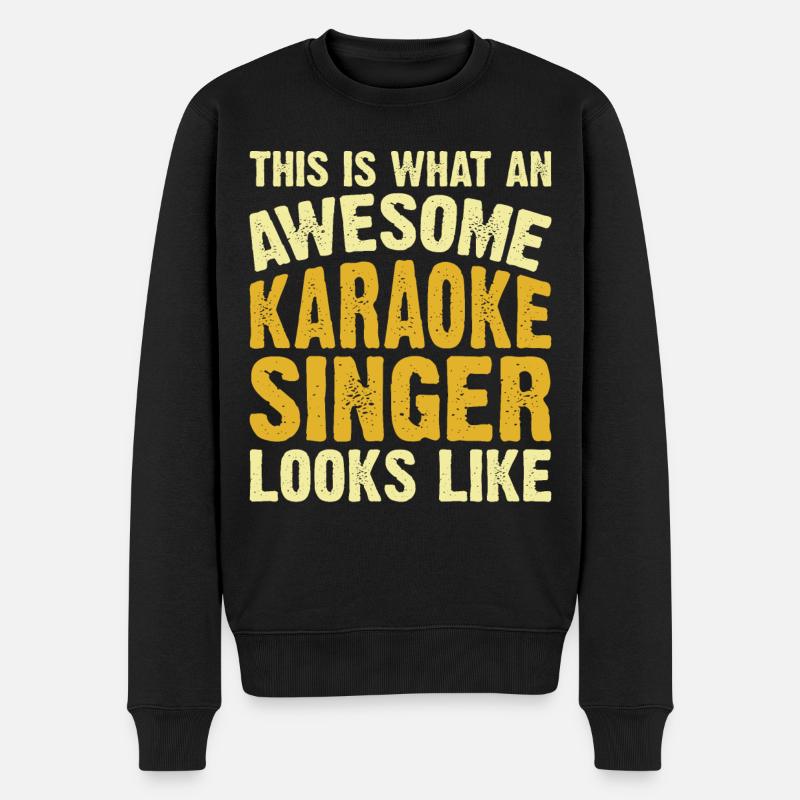 Karaoké - Pull Premium bio Homme - noir