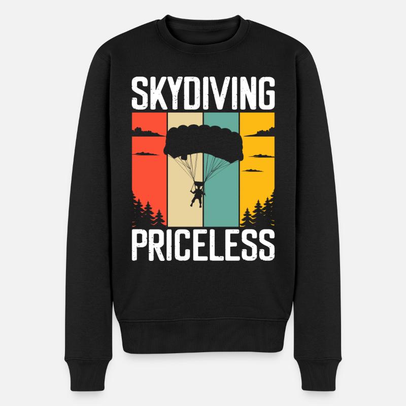 Skydiving - Männer Premium Bio Pullover - Schwarz