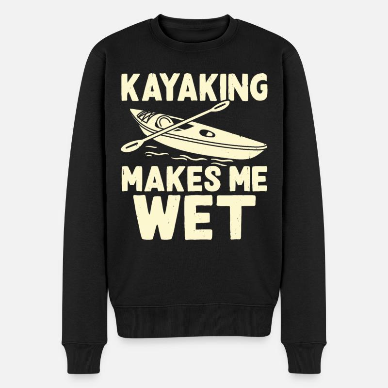 Kajak Kajakfahrer Kajaker - Männer Premium Bio Pullover - Schwarz