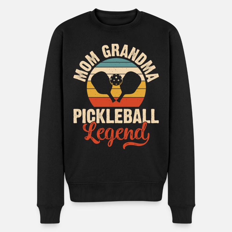 Pickleball - Männer Premium Bio Pullover - Schwarz