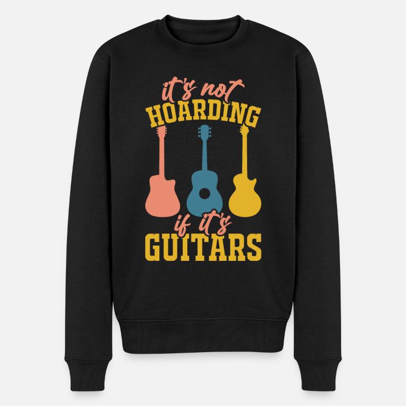 Guitariste guitare - Pull Premium bio Homme - noir