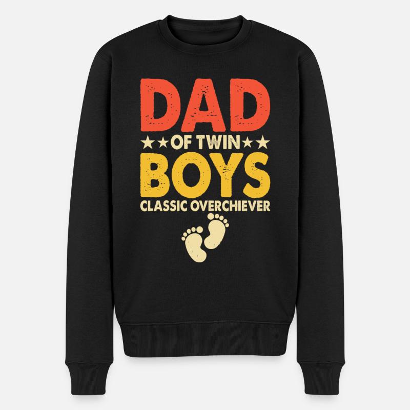 Jumeaux Papa Papa - Pull Premium bio Homme - noir