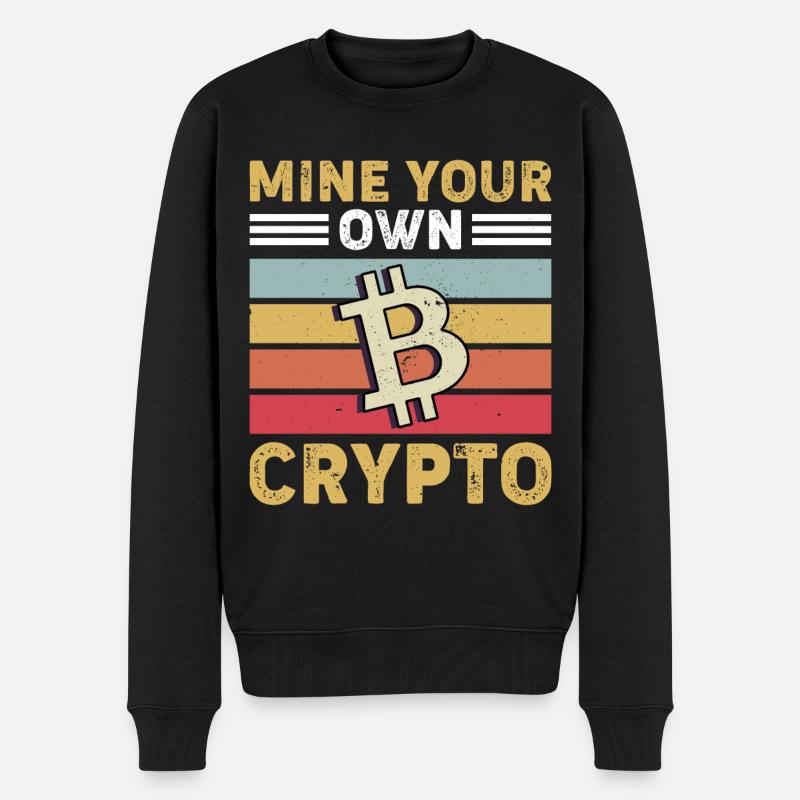 Bitcoin Crypto Crypto-monnaie - Pull Premium bio Homme - noir