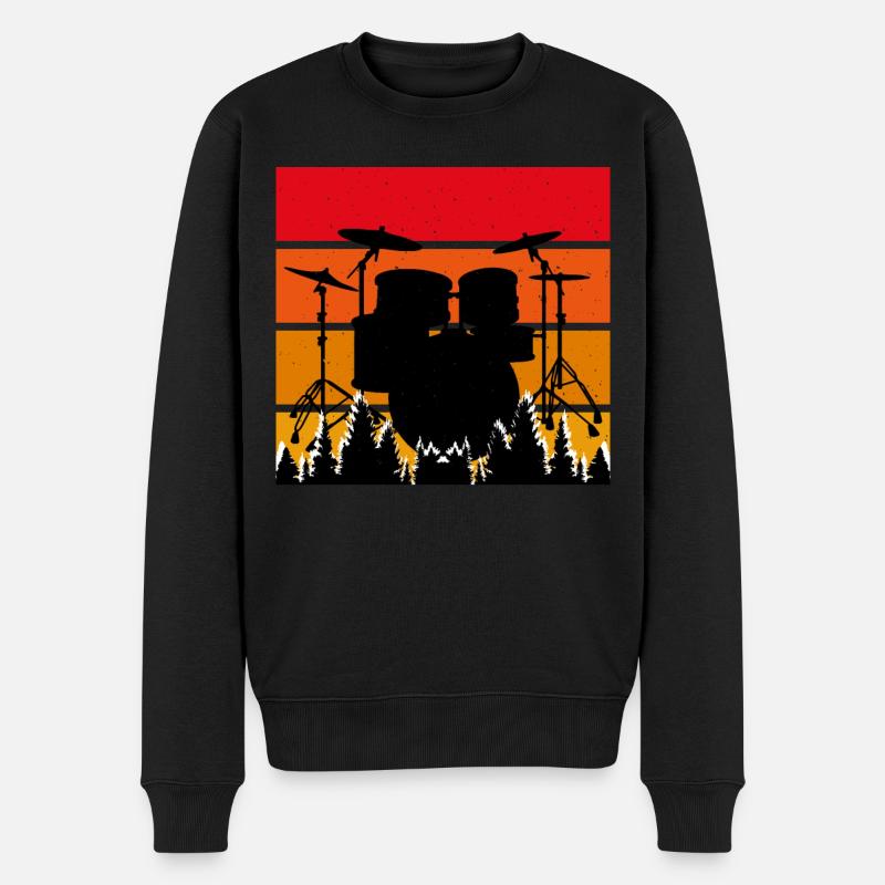 Batterie Batteur Batteur - Pull Premium bio Homme - noir