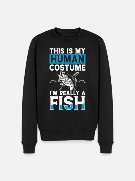 Angler - Men's Premium Organic Jumper - black