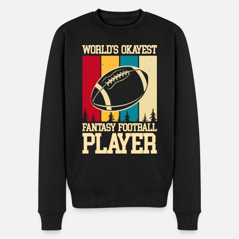 Fantasy Football - Männer Premium Bio Pullover - Schwarz