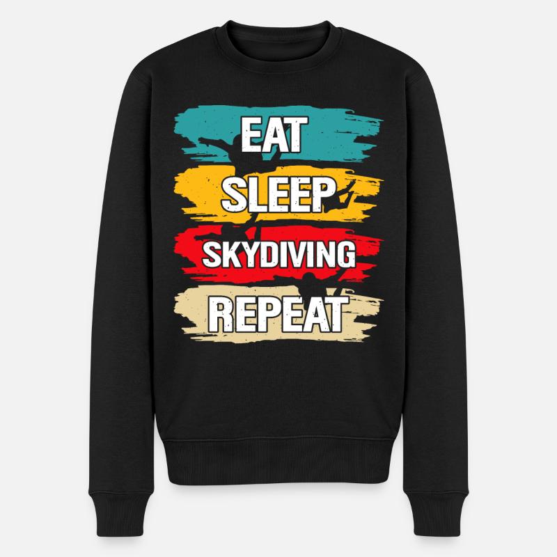 Skydiving - Männer Premium Bio Pullover - Schwarz
