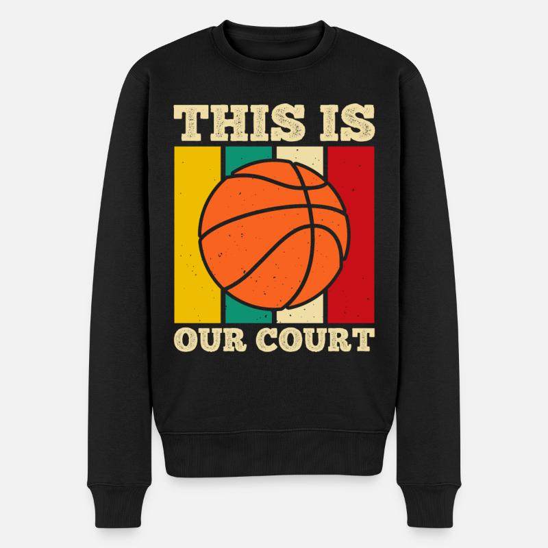 Basketball Basketballer - Männer Premium Bio Pullover - Schwarz