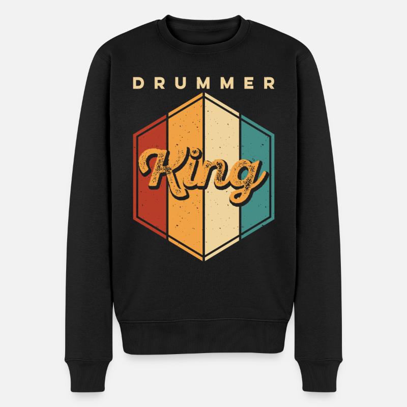 Batterie Batteur Batteur - Pull Premium bio Homme - noir