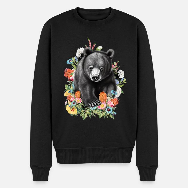 Fleurs d’ours - Pull Premium bio Homme - noir
