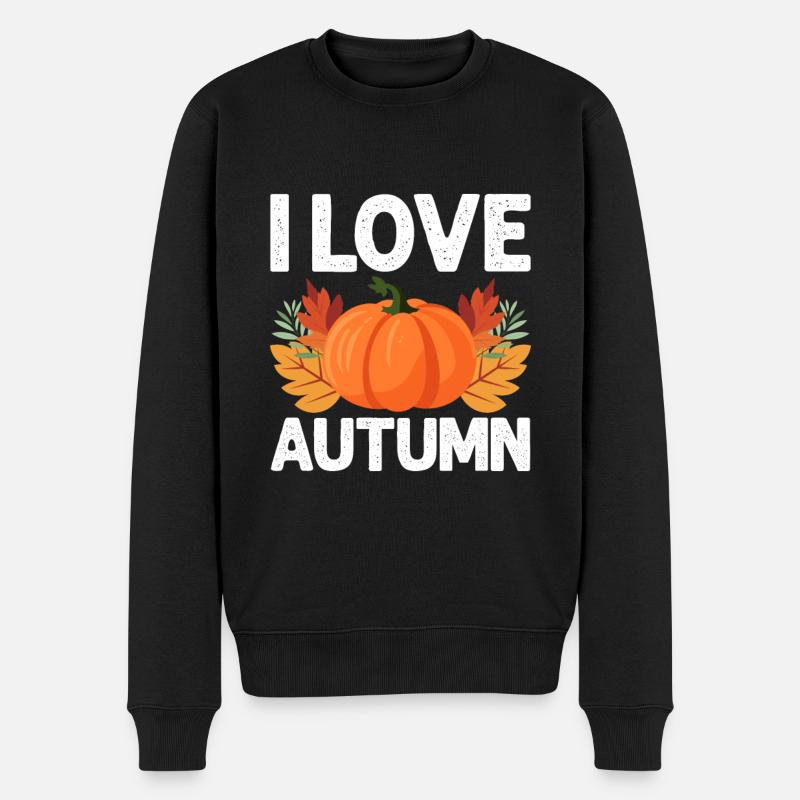 J’aime l’automne - Pull Premium bio Homme - noir