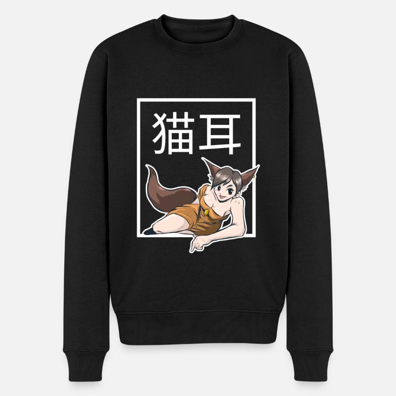 Neko Girl Kawaii - Pull Premium bio Homme - noir