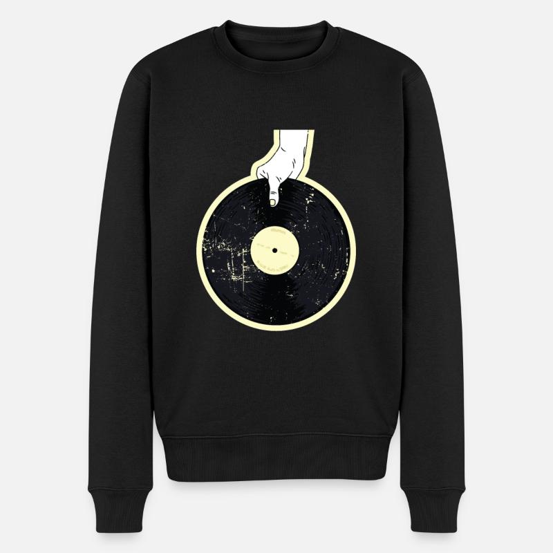 Disque vinyle - Pull Premium bio Homme - noir