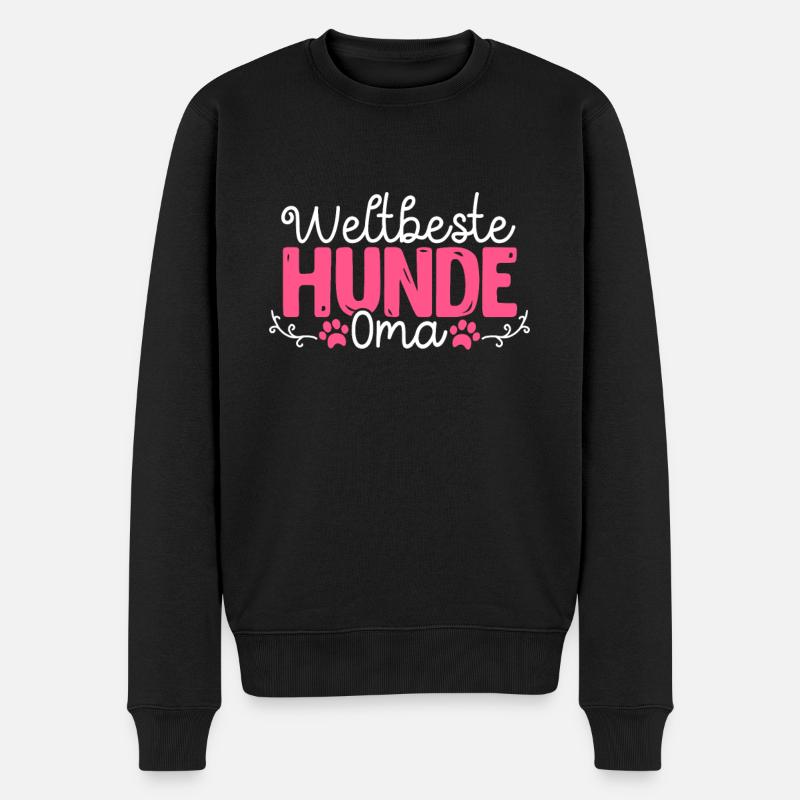 Weltbeste HUNDE Oma - Männer Premium Bio Pullover - Schwarz