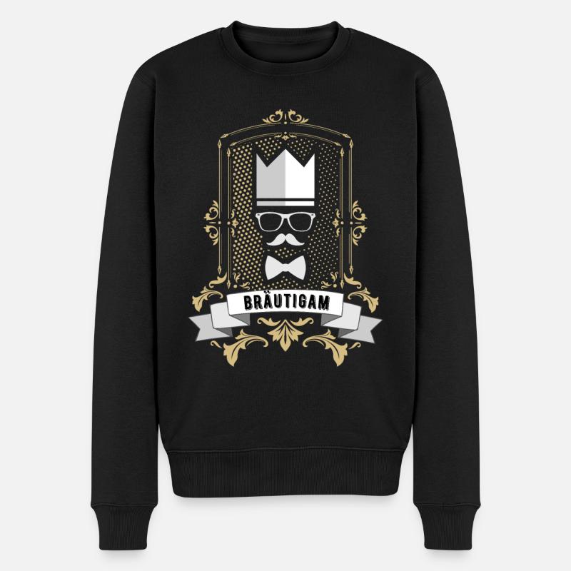 Junggesellenabschied BRÄUTIGAM Shirt - Männer Premium Bio Pullover - Schwarz