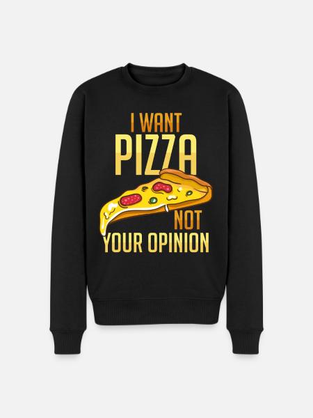Pizza - Pull Premium bio Homme - noir
