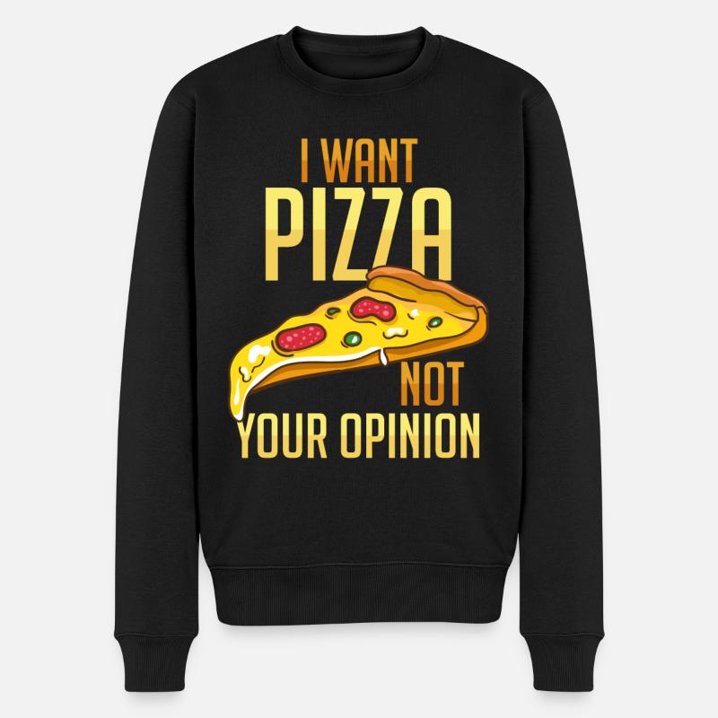 Pizza - Pull Premium bio Homme - noir