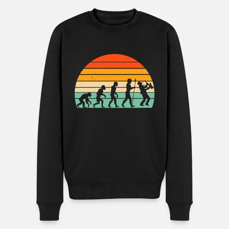 Joueur de saxophone Evolution - Pull Premium bio Homme - noir