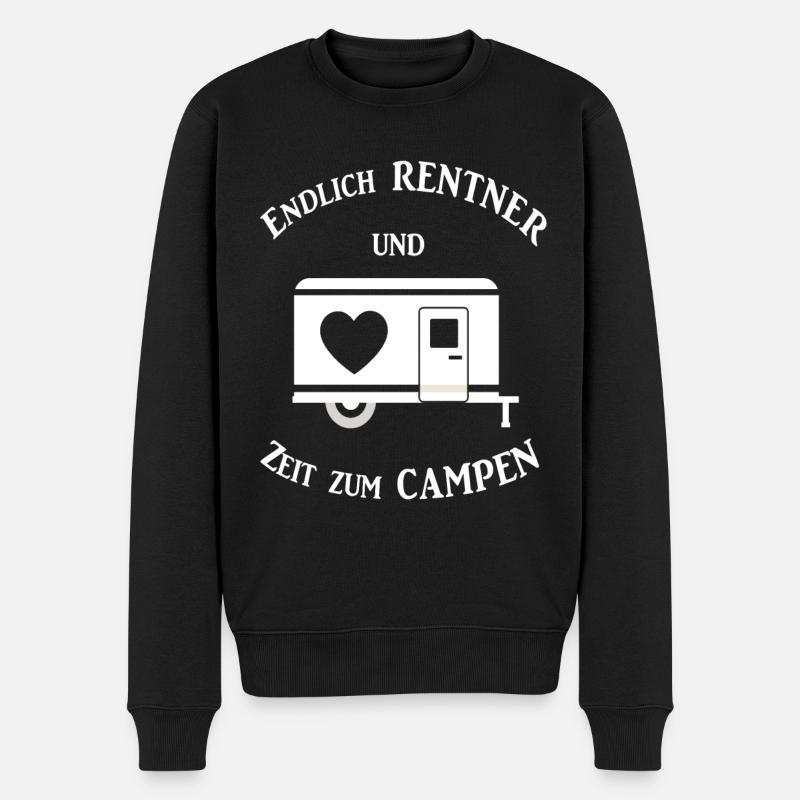 Rentner Camper - Männer Premium Bio Pullover - Schwarz