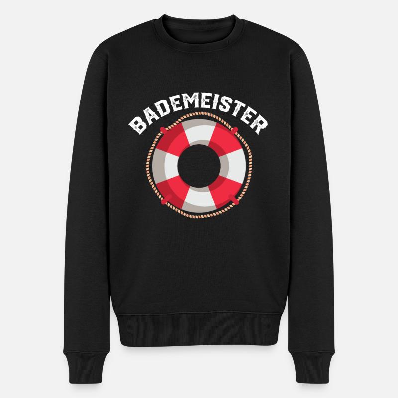 Bademeister Geschenkidee - Männer Premium Bio Pullover - Schwarz