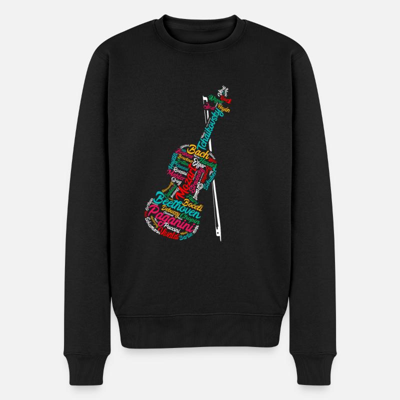 Classical composer Classical music violin - Men's Premium Organic Jumper - black