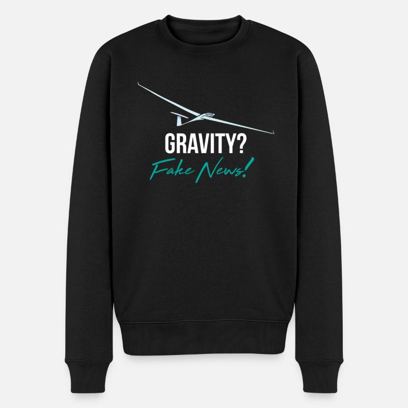 Gravitiy Fake News - Männer Premium Bio Pullover - Schwarz