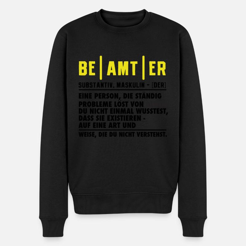 Beamter Definition Lustig - Männer Premium Bio Pullover - Schwarz