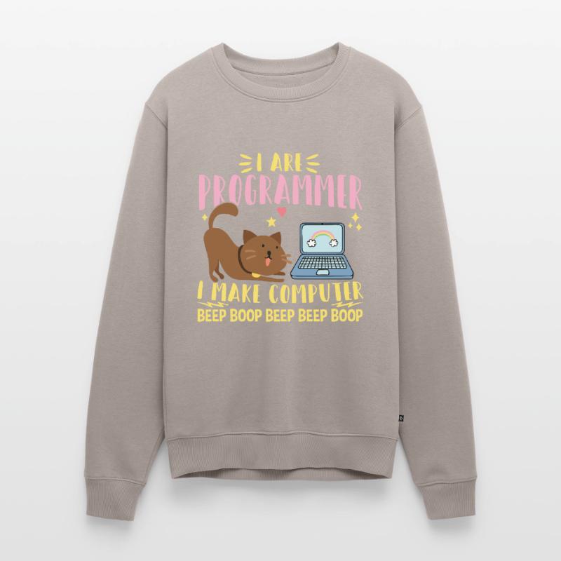 I Are Programmer I Makes Computer Beep Boop Coder Männer Premium Bio Pullover