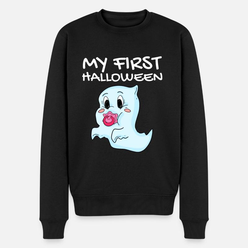 Mein erstes Halloween Baby - Männer Premium Bio Pullover - Schwarz