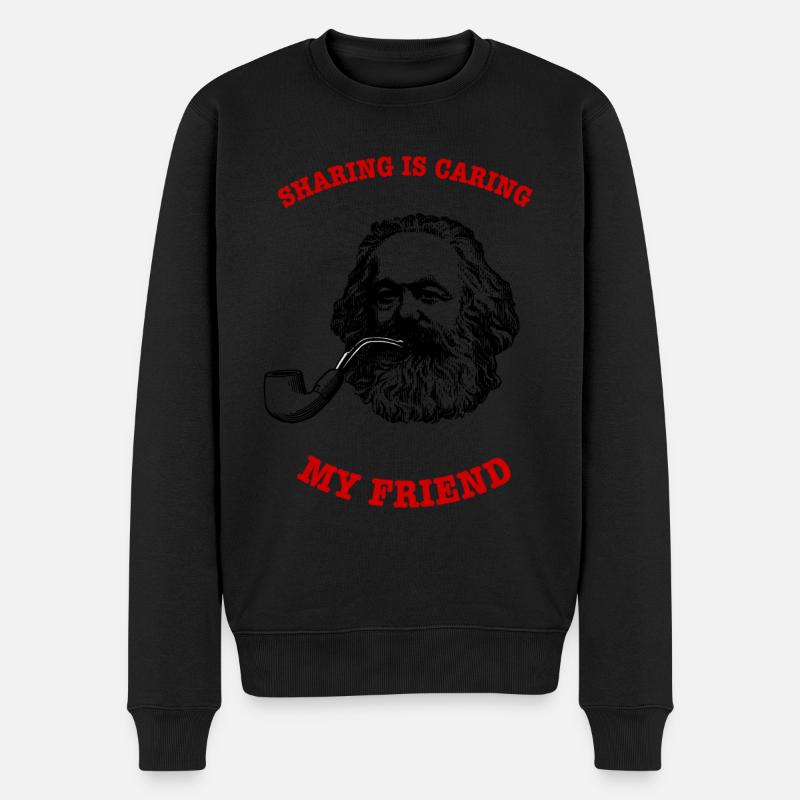 Pipe cadeau fantôme communisme Marx - Pull Premium bio Homme - noir