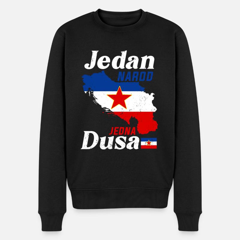 Balkan Josip Broz Tito SFRJ Jugoslawien Geschenk - Männer Premium Bio Pullover - Schwarz