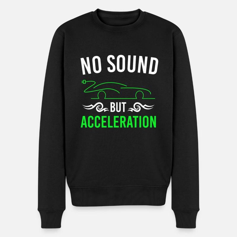 Elektroauto kein Sound aber Beschleunigung - Männer Premium Bio Pullover - Schwarz