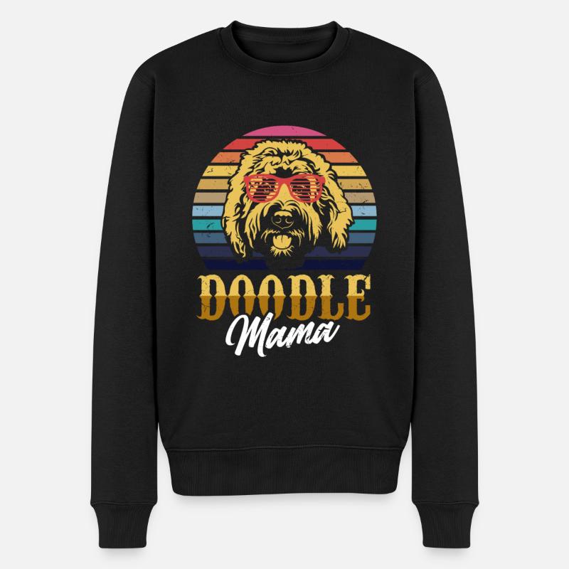 Doodle Mama Gift Goldendoodle Mom Goldendoodle - Männer Premium Bio Pullover - Schwarz
