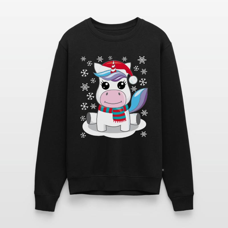 Einhorn Weihnachten Geschenk Weihnachtsgeschenk Männer Premium Bio Pullover