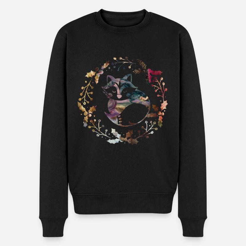 Renard heureux - Pull Premium bio Homme - noir